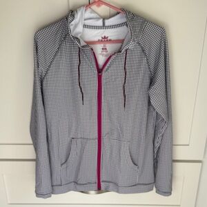 Peter Millar White and Gray Athletic Jacket